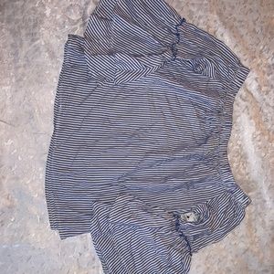 striped off the shoulder top